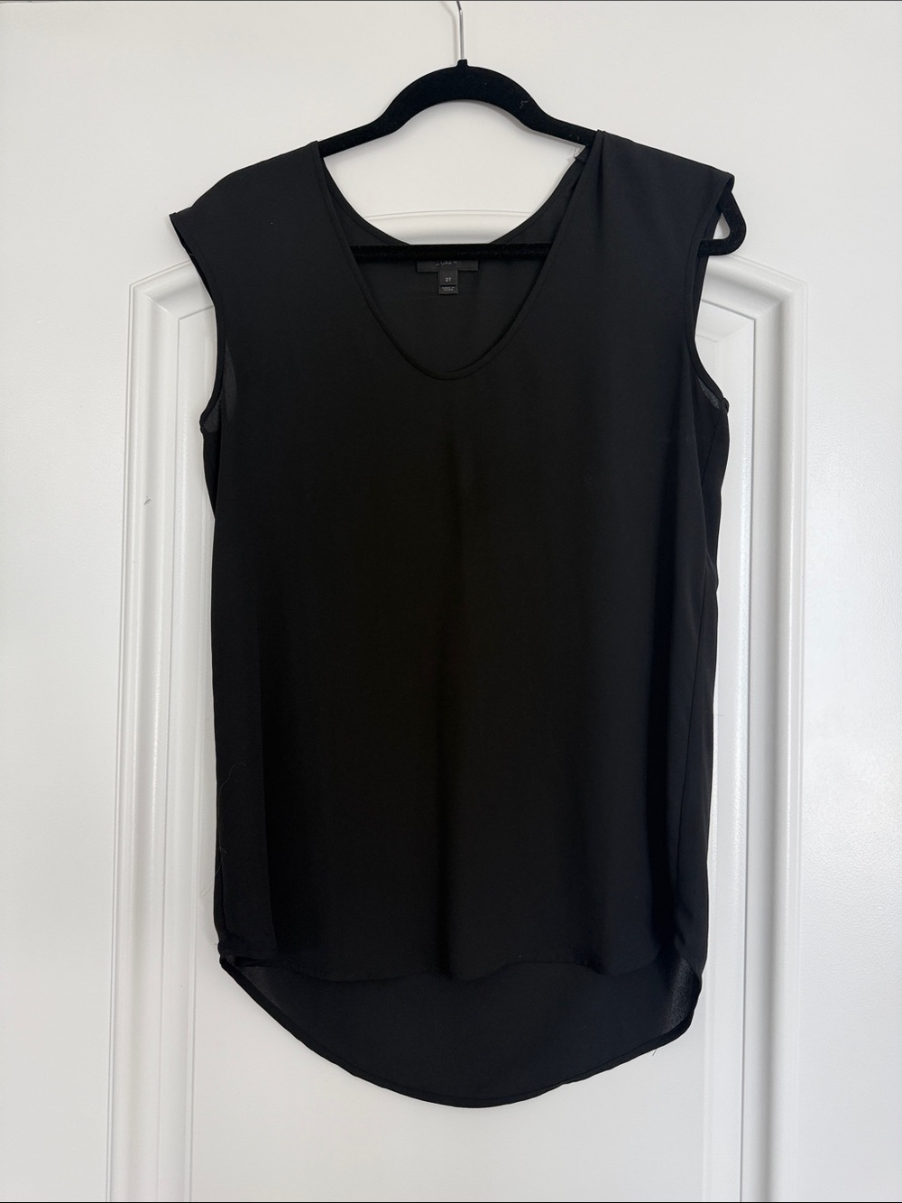 JCrew Black Sleeveless V-Neck Women's Top